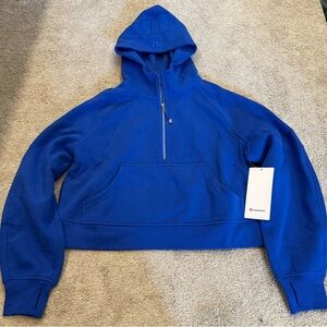 NWT Lululemon Size M/L Scuba Oversized Half Zip Hoodie CEBL Cerulean Blue